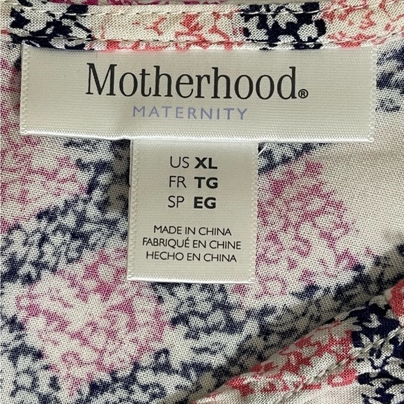 Motherhood Maternity sz XL top in Patel plaid casual loose fitting tunic length - Picture 8 of 10